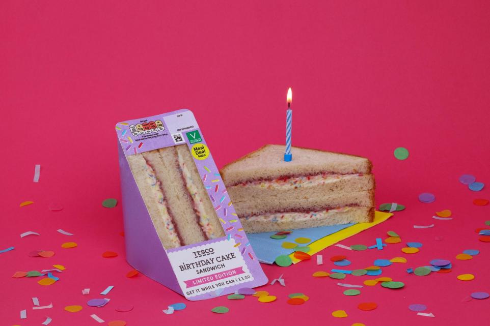 Tesco launches limited-edition birthday cake sandwich in meal deal