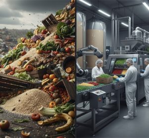 Food loss and waste contrasted with industrial solutions for reducing hunger